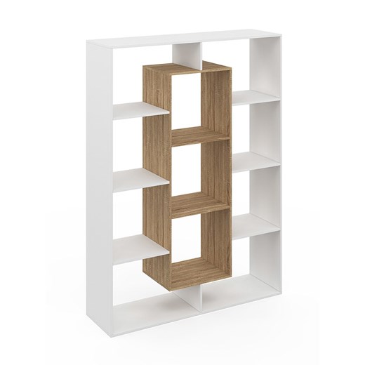IDOMYA Essentials Regał w kolorze biało-jasnobrązowym na książki - 104 x 143 x 30 cm ze sklepu Limango Polska w kategorii Regały i witryny - zdjęcie 187705086