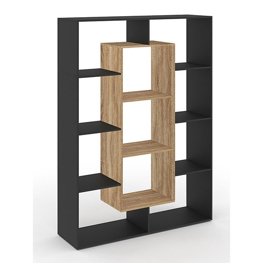 IDOMYA Essentials Regał w kolorze jasnobrązowo-czarnym na książki - 90 x 143 x 30 cm ze sklepu Limango Polska w kategorii Regały i witryny - zdjęcie 187705099