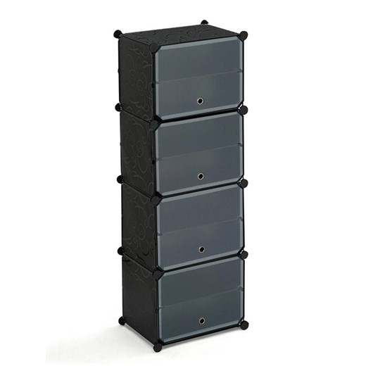 IDOMYA Essentials Szafka w kolorze czarnym na buty - 43 x 122 x 32 cm ze sklepu Limango Polska w kategorii Szafy - zdjęcie 187705249