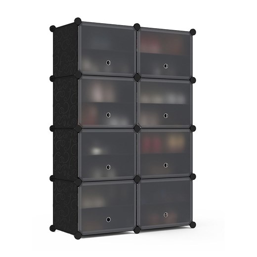 IDOMYA Essentials Szafka w kolorze czarnym na buty - 83 x 122 x 32 cm ze sklepu Limango Polska w kategorii Szafy - zdjęcie 187705257