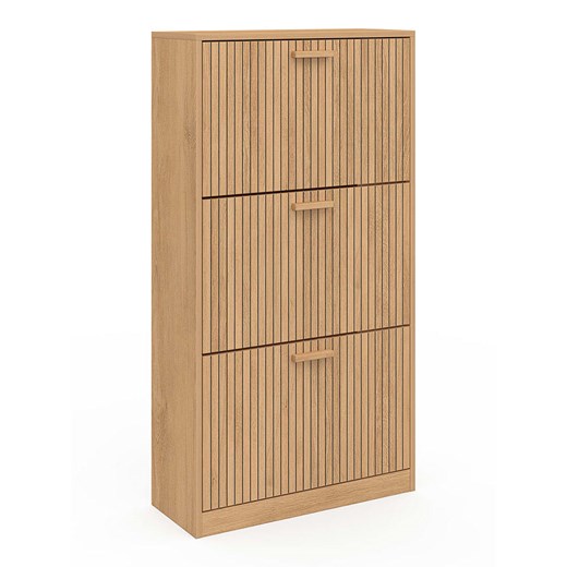 IDOMYA Essentials Szafka &quot;Faustine&quot; w kolorze jasnobrązowym na buty - 60 x 113 x 24 cm ze sklepu Limango Polska w kategorii Szafy - zdjęcie 187705309