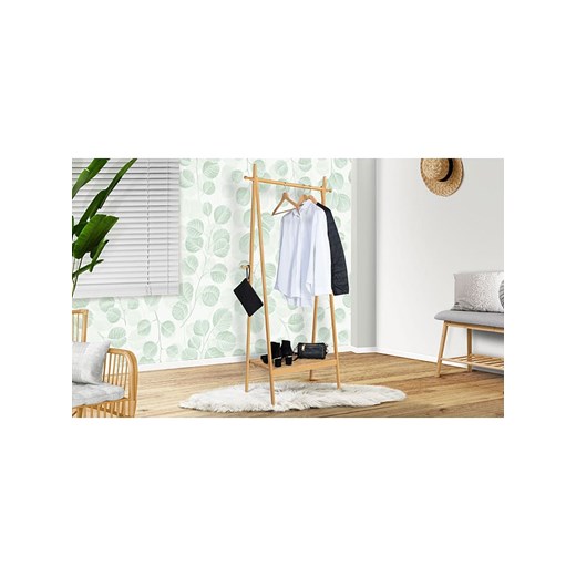 IDOMYA Essentials Wieszak &quot;Maya&quot; w kolorze jasnobrązowym na ubrania - 60 x 160 x 42 cm ze sklepu Limango Polska w kategorii Szafy - zdjęcie 187705516