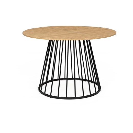 IDOMYA Essentials Stół &quot;Adelle&quot; w kolorze jasnobrązowo-czarnym do jadalni - wys. 75 x Ø 110 cm ze sklepu Limango Polska w kategorii Stoliki kawowe - zdjęcie 187705758