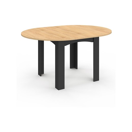 IDOMYA Factory Stół &quot;Dina&quot; w kolorze jasnobrązowo-czarnym do jadalni - wys. 75 x Ø 110 cm ze sklepu Limango Polska w kategorii Stoliki kawowe - zdjęcie 187705777