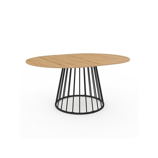 IDOMYA Essentials Stół &quot;Adelle&quot; w kolorze jasnobrązowo-czarnym do jadalni - 150 x 75 x 110 cm ze sklepu Limango Polska w kategorii Stoliki kawowe - zdjęcie 187705786