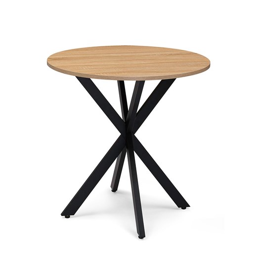 IDOMYA Factory Stół &quot;Soline&quot; w kolorze jasnobrązowo-czarnym do jadalni - wys. 75 x Ø 80 cm ze sklepu Limango Polska w kategorii Stoliki kawowe - zdjęcie 187705847