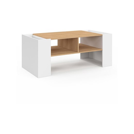 IDOMYA Factory Ława w kolorze biało-jasnobrązowym - 100 x 40 x 50 cm ze sklepu Limango Polska w kategorii Stoliki kawowe - zdjęcie 187705915