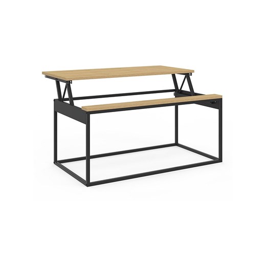 IDOMYA Factory Ława &quot;Memphis&quot; w kolorze czarno-jasnobrązowym - 90 x 40,5 x 48 cm ze sklepu Limango Polska w kategorii Stoliki kawowe - zdjęcie 187705967