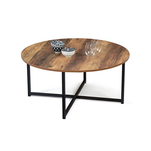 IDOMYA Factory Ława &quot;Eliza&quot; w kolorze brązowym - wys. 40 x Ø 80 cm ze sklepu Limango Polska w kategorii Stoliki kawowe - zdjęcie 187706009