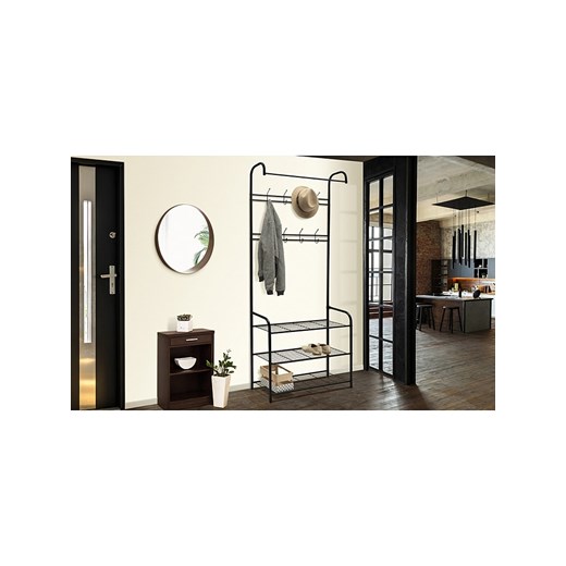 IDOMYA Essentials Garderoba &quot;Pasadena&quot; w kolorze czarnym - 71 x 186 x 31 cm ze sklepu Limango Polska w kategorii Szafy - zdjęcie 187706428