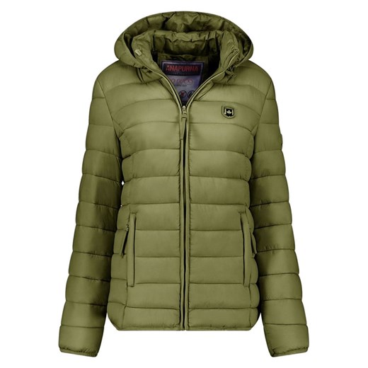 ANAPURNA Kurtka pikowana &quot;Akitalana Hood&quot; w kolorze oliwkowym ze sklepu Limango Polska w kategorii Kurtki damskie - zdjęcie 187707327