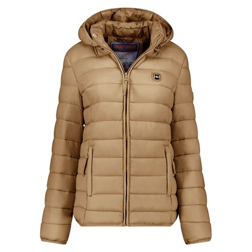 ANAPURNA Kurtka pikowana &quot;Akitalana Hood&quot; w kolorze szarobrązowym ze sklepu Limango Polska w kategorii Kurtki damskie - zdjęcie 187707337