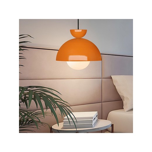 ABERTO DESIGN Lampa wisząca w kolorze pomarańczowym - wys. 15 x Ø 25 cm ze sklepu Limango Polska w kategorii Oświetlenie - zdjęcie 187707976
