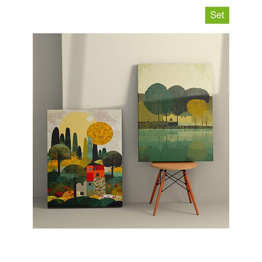 ABERTO DESIGN Druki (2 szt.) na płótnie ze sklepu Limango Polska w kategorii Obrazy - zdjęcie 187708007