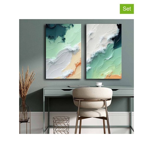 ABERTO DESIGN Druki (2 szt.) na płótnie - 45 x 70 cm ze sklepu Limango Polska w kategorii Obrazy - zdjęcie 187708028