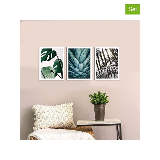 ABERTO DESIGN Druki (3 szt.) na drewnie w ramce ze sklepu Limango Polska w kategorii Obrazy - zdjęcie 187708048