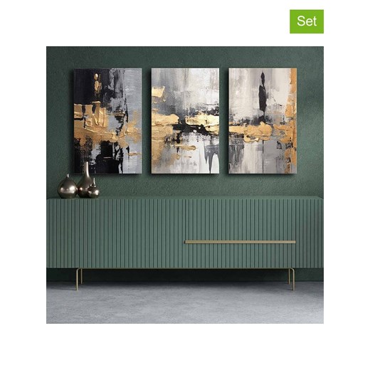 ABERTO DESIGN Druki (3 szt.) na płótnie - 70 x 45 cm ze sklepu Limango Polska w kategorii Obrazy - zdjęcie 187708057