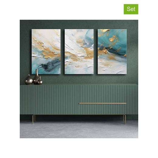 ABERTO DESIGN Druki (3 szt.) na płótnie - 70 x 45 cm ze sklepu Limango Polska w kategorii Obrazy - zdjęcie 187708065