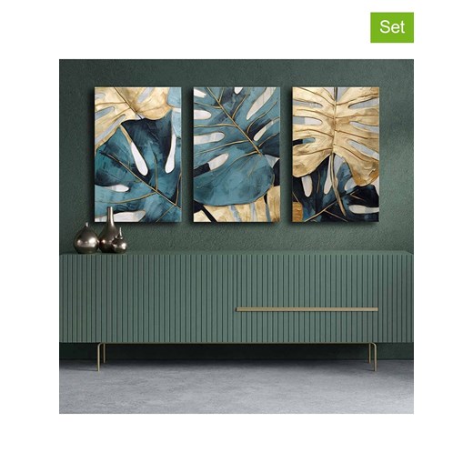 ABERTO DESIGN Druki (3 szt.) na płótnie - 45 x 70 cm ze sklepu Limango Polska w kategorii Obrazy - zdjęcie 187708069