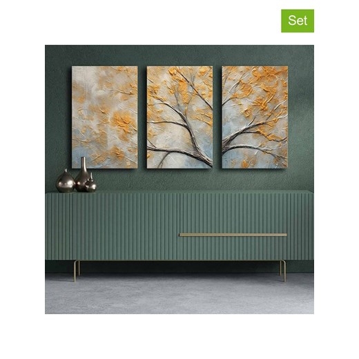 ABERTO DESIGN Druki (3 szt.) na płótnie - 70 x 45 cm ze sklepu Limango Polska w kategorii Obrazy - zdjęcie 187708077