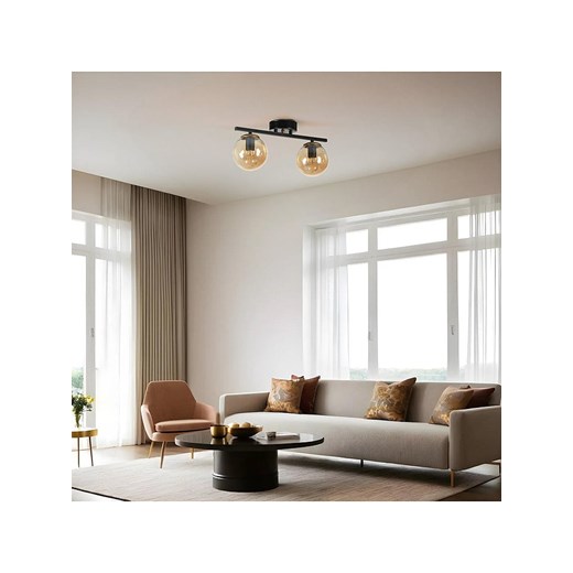 ABERTO DESIGN Lampa sufitowa w kolorze czarno-beżowym - 36 x 20 cm ze sklepu Limango Polska w kategorii Oświetlenie - zdjęcie 187708185