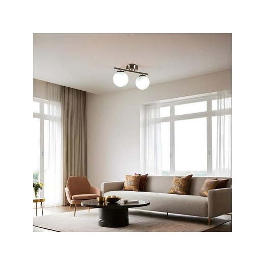 ABERTO DESIGN Lampa sufitowa w kolorze srebrno-białym - 36 x 20 cm ze sklepu Limango Polska w kategorii Oświetlenie - zdjęcie 187708196