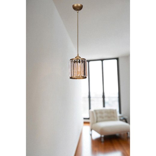 ABERTO DESIGN Lampa wisząca w kolorze złotym - wys. 80 cm ze sklepu Limango Polska w kategorii Oświetlenie - zdjęcie 187708216