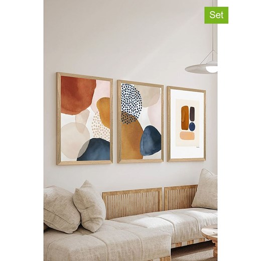 ABERTO DESIGN Druki artystyczne (3 szt.) - 33 x 48 cm ze sklepu Limango Polska w kategorii Obrazy - zdjęcie 187708386