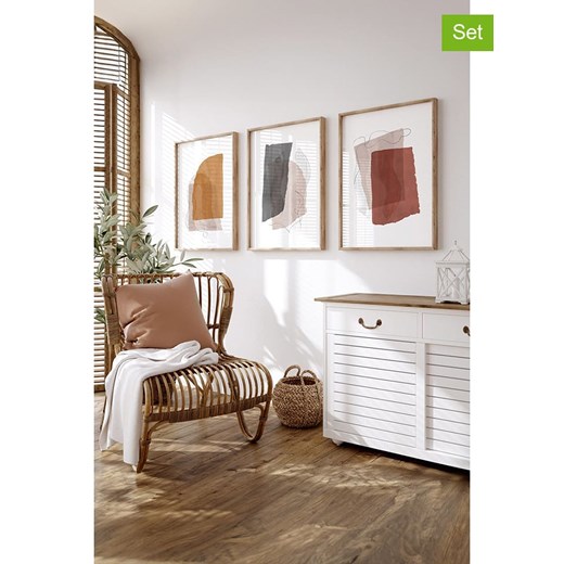 ABERTO DESIGN Druki artystyczne (3 szt.) w ramce - 33 x 48 cm ze sklepu Limango Polska w kategorii Obrazy - zdjęcie 187708396