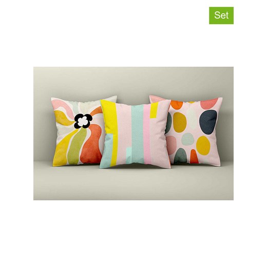 ABERTO DESIGN Poszewki (3 szt.) ze wzorem na poduszki ze sklepu Limango Polska w kategorii Poduszki dekoracyjne - zdjęcie 187708435
