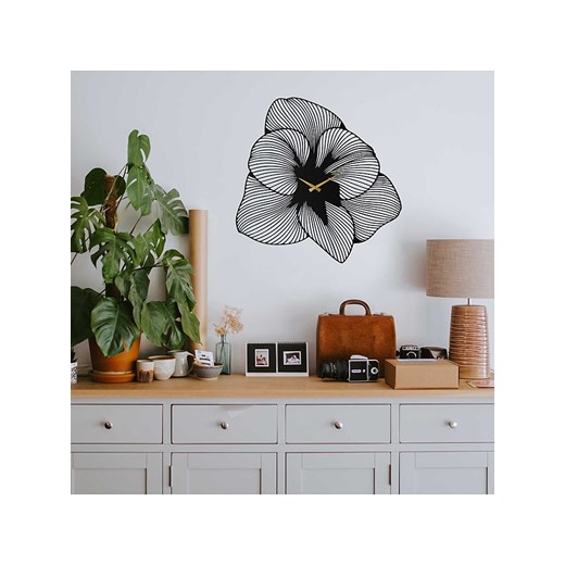 ABERTO DESIGN Zegar ścienny w kolorze czarnym - Ø 70 cm ze sklepu Limango Polska w kategorii Zegary - zdjęcie 187708559