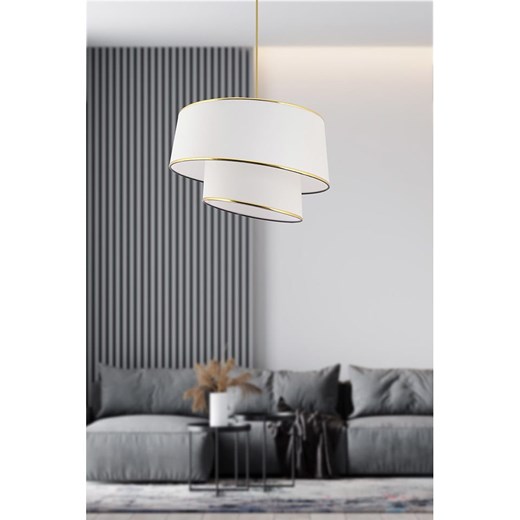 ABERTO DESIGN Lampa wisząca w kolorze białym - wys. 20 x Ø 32 cm ze sklepu Limango Polska w kategorii Oświetlenie - zdjęcie 187708637