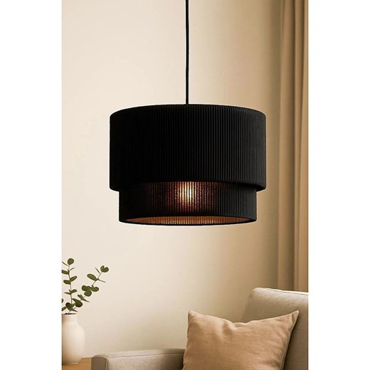 ABERTO DESIGN Lampa wisząca w kolorze czarnym - wys. 60 x Ø 35 cm ze sklepu Limango Polska w kategorii Oświetlenie - zdjęcie 187708739