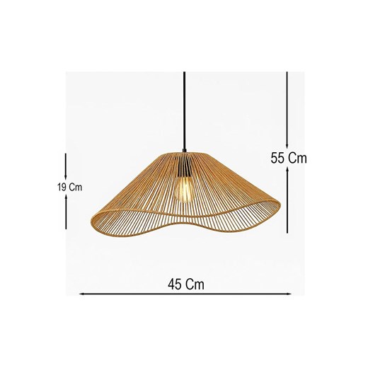 ABERTO DESIGN Lampa wisząca w kolorze beżowym - wys. 55 x Ø 45 cm Aberto Design onesize okazja Limango Polska