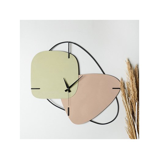 ABERTO DESIGN Zegar ścienny &quot;Brazil&quot; w kolorze jasnobrązowo-zielonym - Ø 58 cm ze sklepu Limango Polska w kategorii Zegary - zdjęcie 187708797