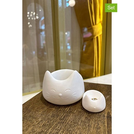 ABERTO DESIGN Dekoracje (2 szt.) w kolorze białym ze sklepu Limango Polska w kategorii Dekoracje - zdjęcie 187708858