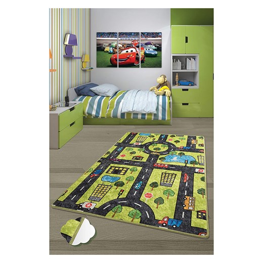 ABERTO DESIGN Dywan &quot;Green City&quot; w kolorze szaro-zielonym ze sklepu Limango Polska w kategorii Tekstylia dziecięce - zdjęcie 187709175