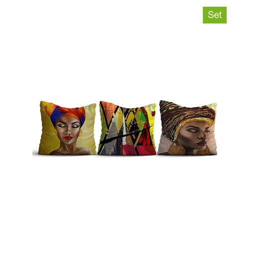 ABERTO DESIGN Poszewki (3 szt.) ze wzorem na poduszki ze sklepu Limango Polska w kategorii Poduszki dekoracyjne - zdjęcie 187709249