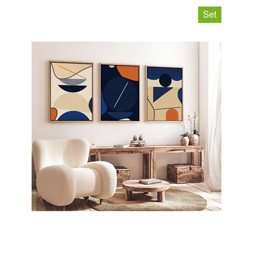 ABERTO DESIGN Druki artystyczne (3 szt.) w ramce ze sklepu Limango Polska w kategorii Obrazy - zdjęcie 187709267