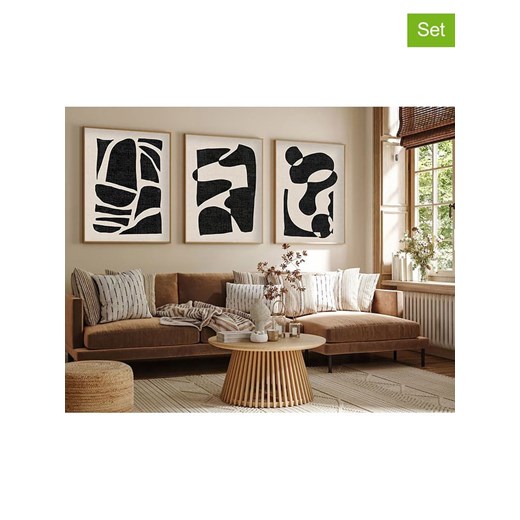 ABERTO DESIGN Druki artystyczne (3 szt.) w ramce ze sklepu Limango Polska w kategorii Obrazy - zdjęcie 187709278