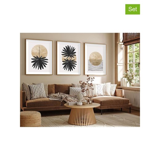 ABERTO DESIGN Druki artystyczne (3 szt.) w ramce ze sklepu Limango Polska w kategorii Obrazy - zdjęcie 187709295