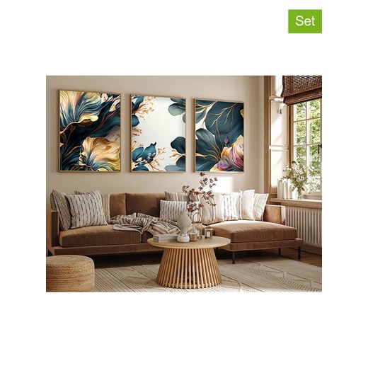 ABERTO DESIGN Druki artystyczne (3 szt.) w ramce ze sklepu Limango Polska w kategorii Obrazy - zdjęcie 187709305