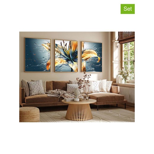 ABERTO DESIGN Druki artystyczne (3 szt.) w ramce ze sklepu Limango Polska w kategorii Obrazy - zdjęcie 187709308