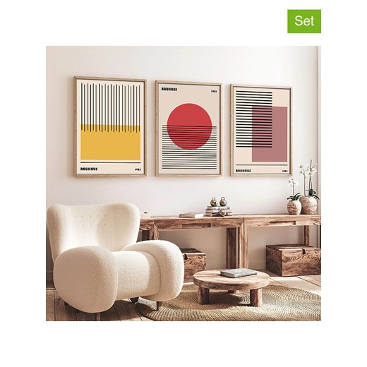 ABERTO DESIGN Druki artystyczne (3 szt.) w ramce ze sklepu Limango Polska w kategorii Obrazy - zdjęcie 187709315