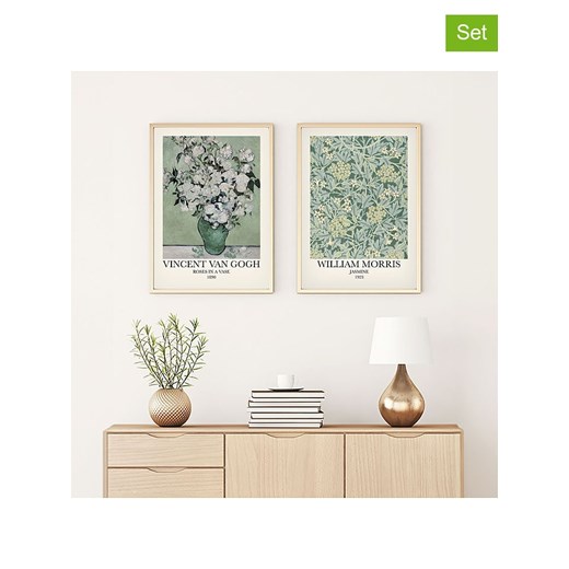 ABERTO DESIGN Druki artystyczne (2 szt.) w ramce ze sklepu Limango Polska w kategorii Obrazy - zdjęcie 187709339
