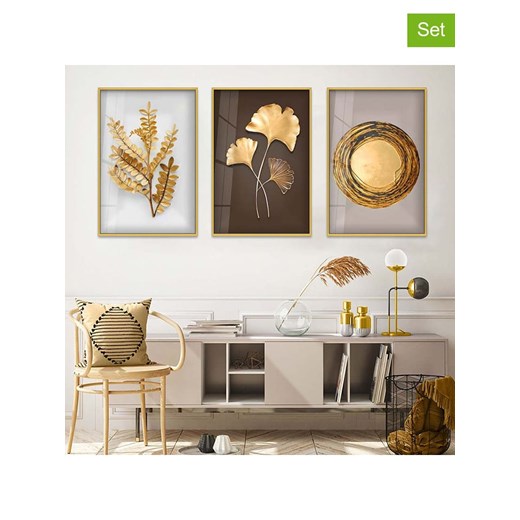 ABERTO DESIGN Druki (3 szt.) na szkle w ramce ze sklepu Limango Polska w kategorii Obrazy - zdjęcie 187709378