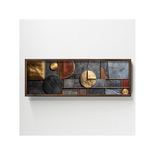 ABERTO DESIGN Druk artystyczny w drewnianej ramce - 40 x 120 cm ze sklepu Limango Polska w kategorii Obrazy - zdjęcie 187709395