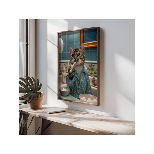 ABERTO DESIGN Druk artystyczny w drewnianej ramce - 70 x 50 cm ze sklepu Limango Polska w kategorii Obrazy - zdjęcie 187709399