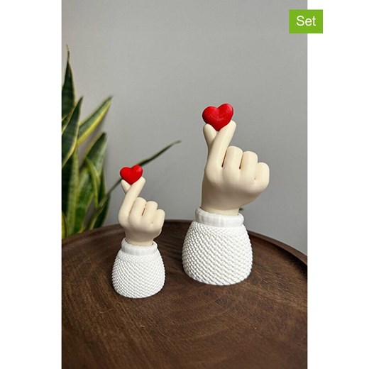 ABERTO DESIGN Dekoracje (2 szt.) w kolorze kremowo-biało-czerwonym ze sklepu Limango Polska w kategorii Dekoracje - zdjęcie 187709509