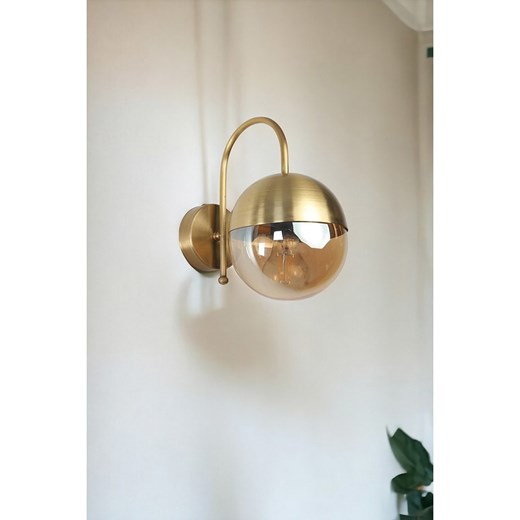 ABERTO DESIGN Lampa ścienna &quot;Küre&quot; w kolorze złotym - 15 x 15 x 15 cm ze sklepu Limango Polska w kategorii Oświetlenie - zdjęcie 187709548